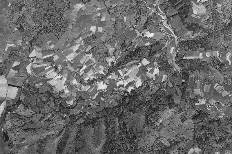 Ortofoto de 1956-1957 del núcleo de Baliarrain