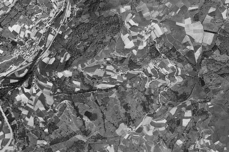 Ortofoto de 1956-1957 del núcleo de Altzaga