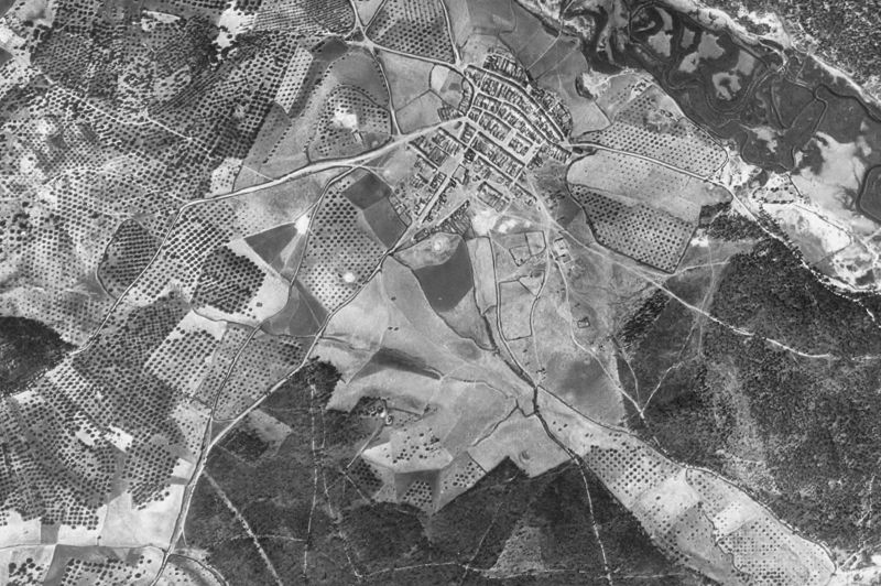 Ortofoto de 1956-1957 del núcleo de Aljaraque