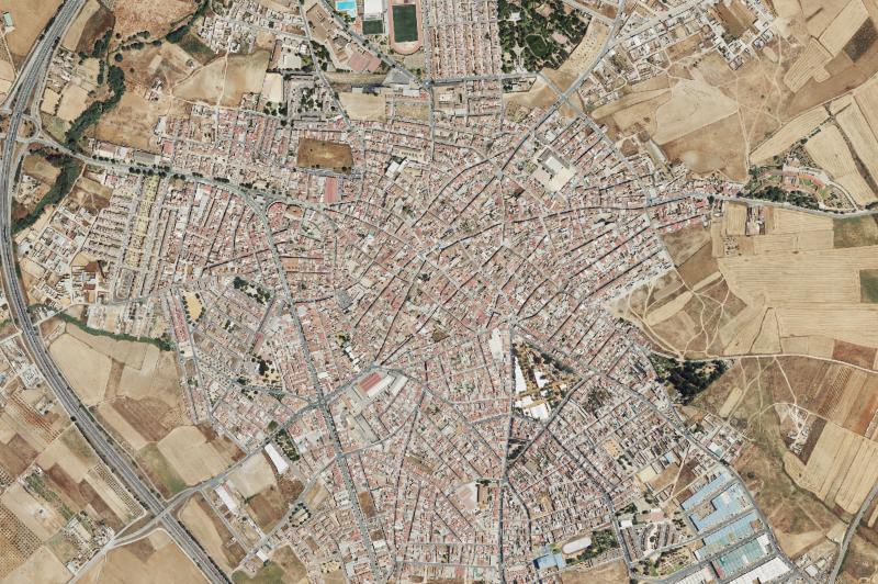 Ortofoto actual del núcleo de Almonte