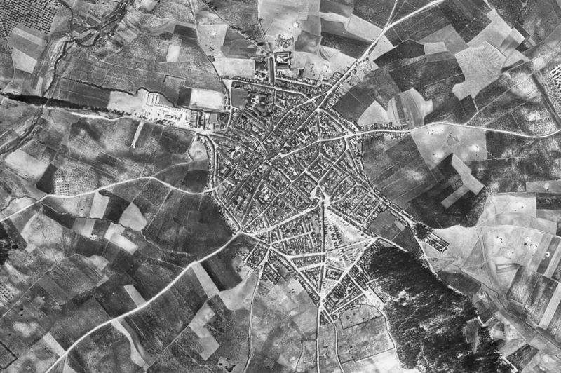 Ortofoto de 1956-1957 del núcleo de Almonte