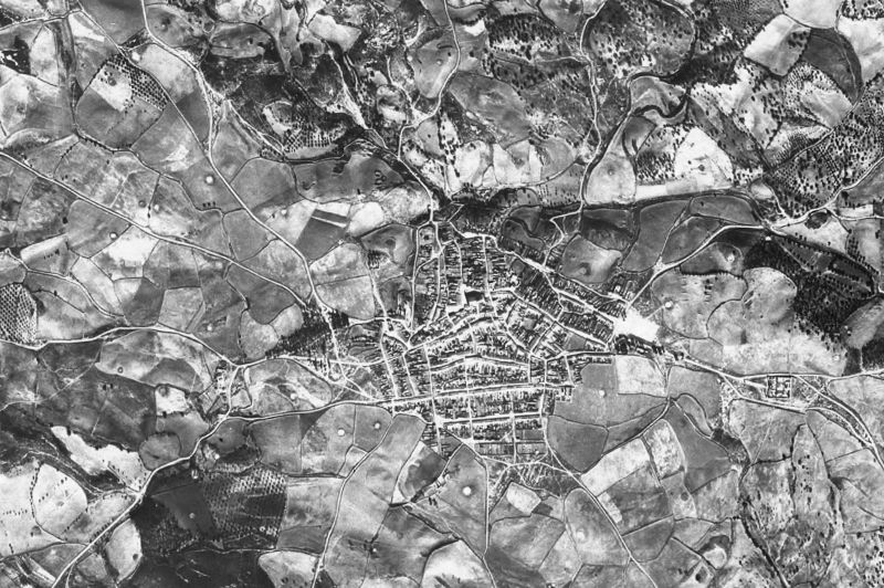 Ortofoto de 1956-1957 del núcleo de Alosno