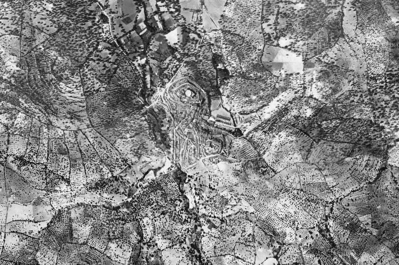 Ortofoto de 1956-1957 del núcleo de Aroche