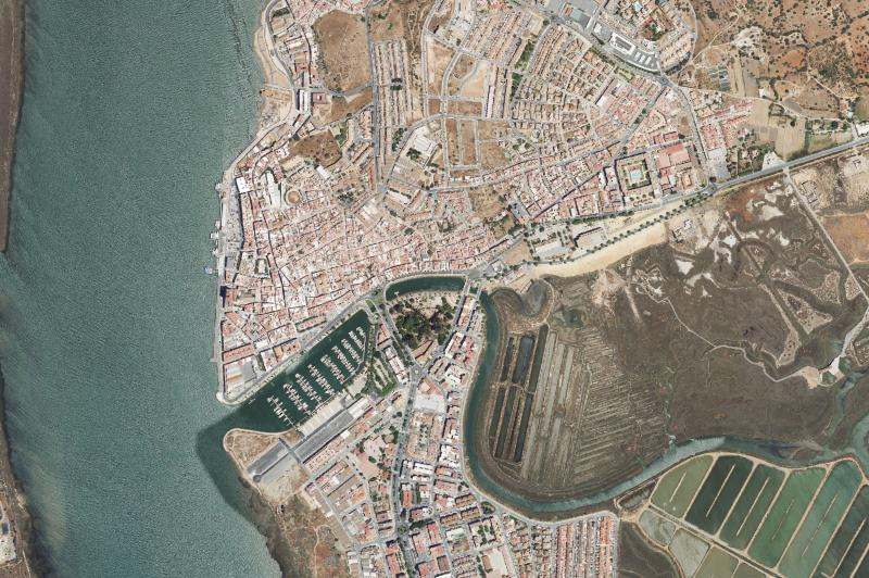 Ortofoto actual del núcleo de Ayamonte