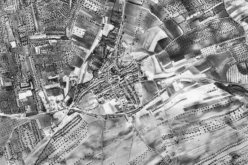 Ortofoto de 1956-1957 del núcleo de Beas