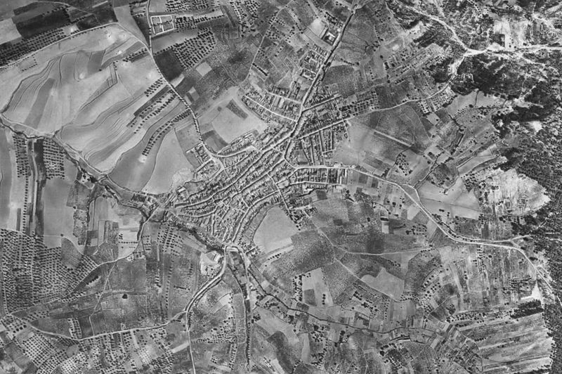 Ortofoto de 1956-1957 del núcleo de Bonares