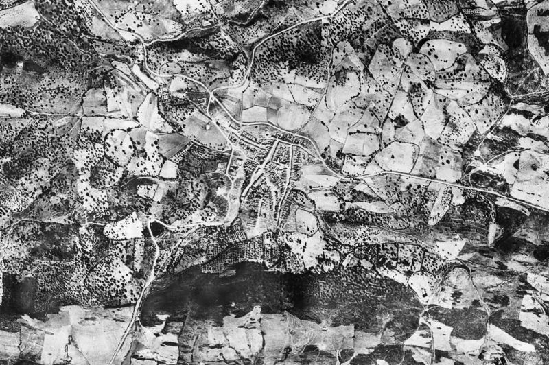 Ortofoto de 1956-1957 del núcleo de Cabezas Rubias