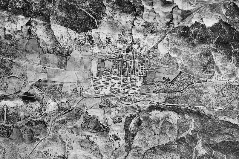 Ortofoto de 1956-1957 del núcleo de El Campillo