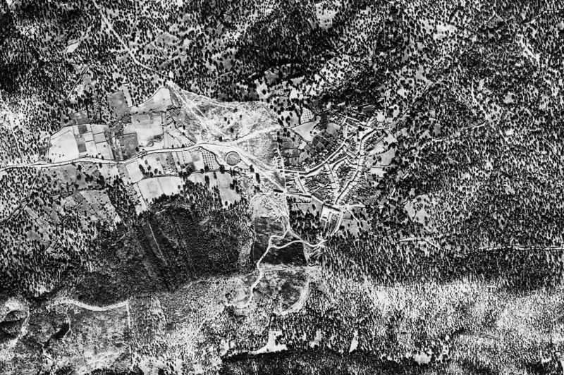 Ortofoto de 1956-1957 del núcleo de Campofrío