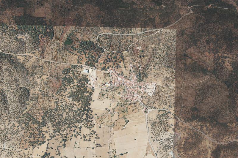 Ortofoto actual del núcleo de Cañaveral de León
