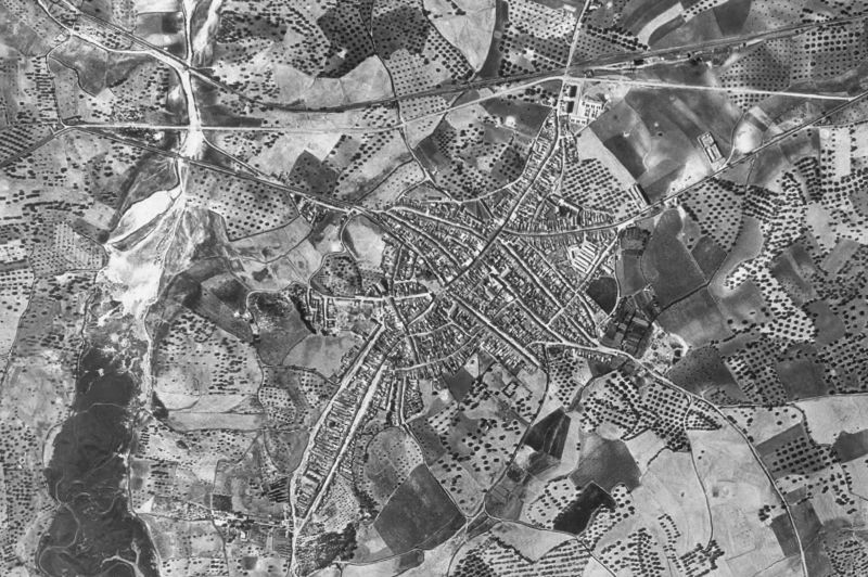Ortofoto de 1956-1957 del núcleo de Cartaya