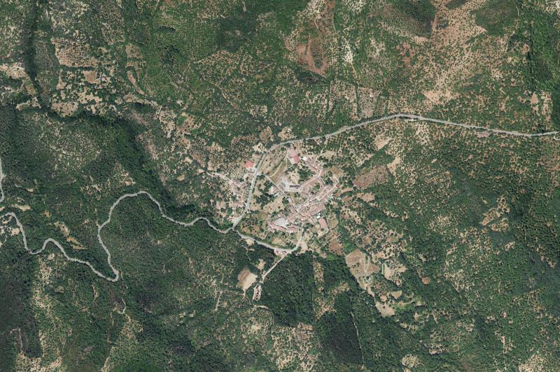 Ortofoto actual del núcleo de Castaño del Robledo