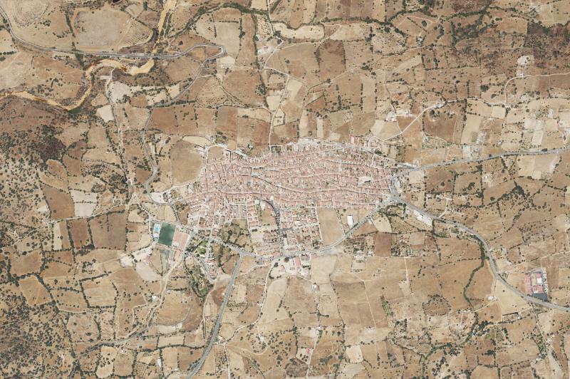 Ortofoto actual del núcleo de El Cerro de Andévalo