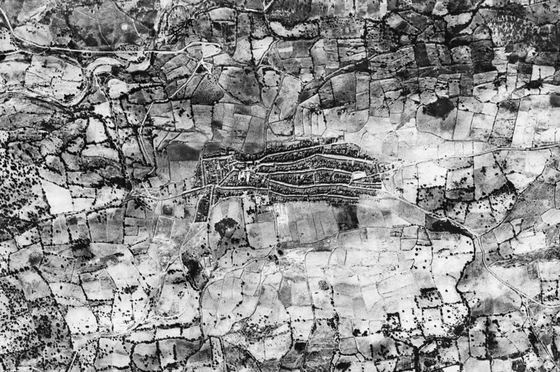 Ortofoto de 1956-1957 del núcleo de El Cerro de Andévalo