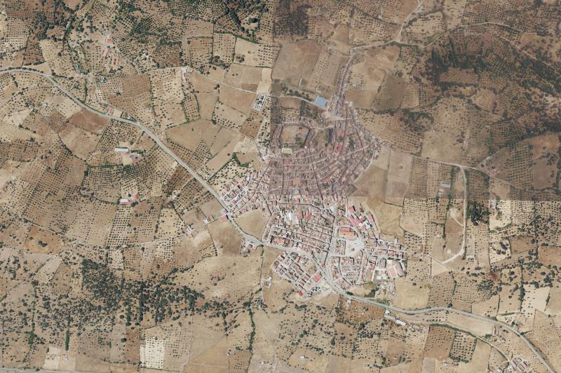 Ortofoto actual del núcleo de Cumbres Mayores