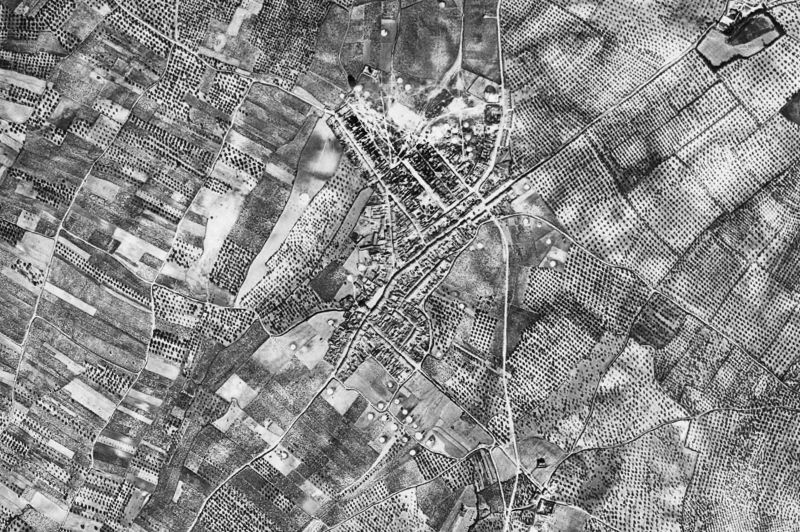 Ortofoto de 1956-1957 del núcleo de Chucena