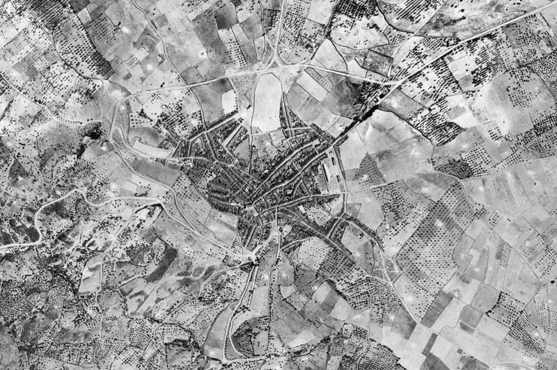 Ortofoto de 1956-1957 del núcleo de Encinasola