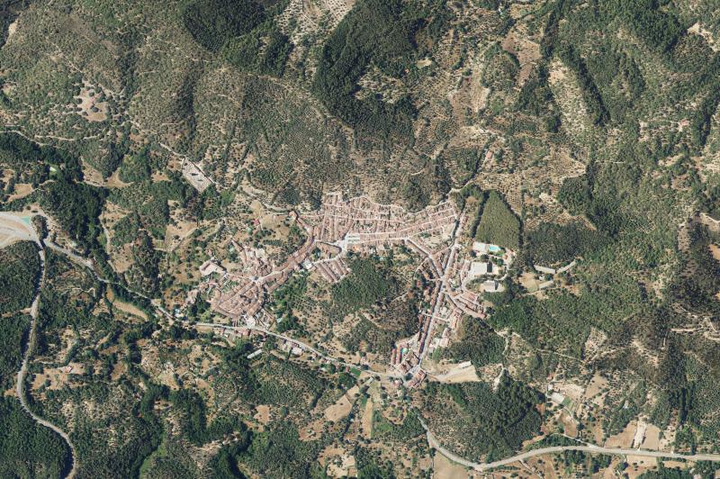 Ortofoto actual del núcleo de Galaroza