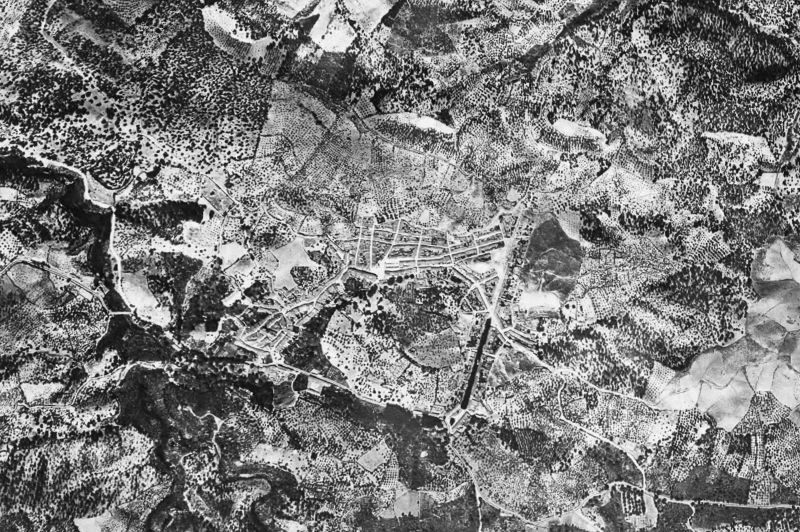 Ortofoto de 1956-1957 del núcleo de Galaroza