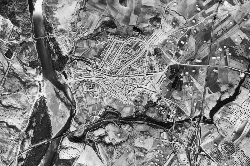 Ortofoto de 1956-1957 del núcleo de Gibraleón