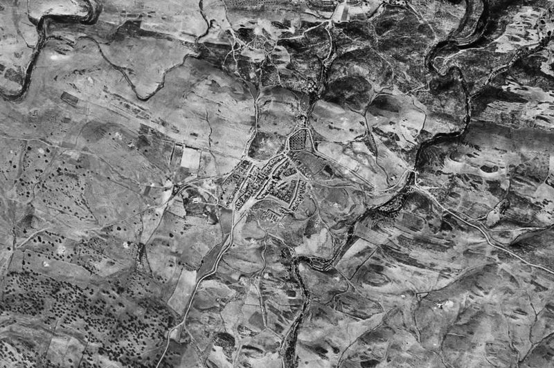 Ortofoto de 1956-1957 del núcleo de El Granado