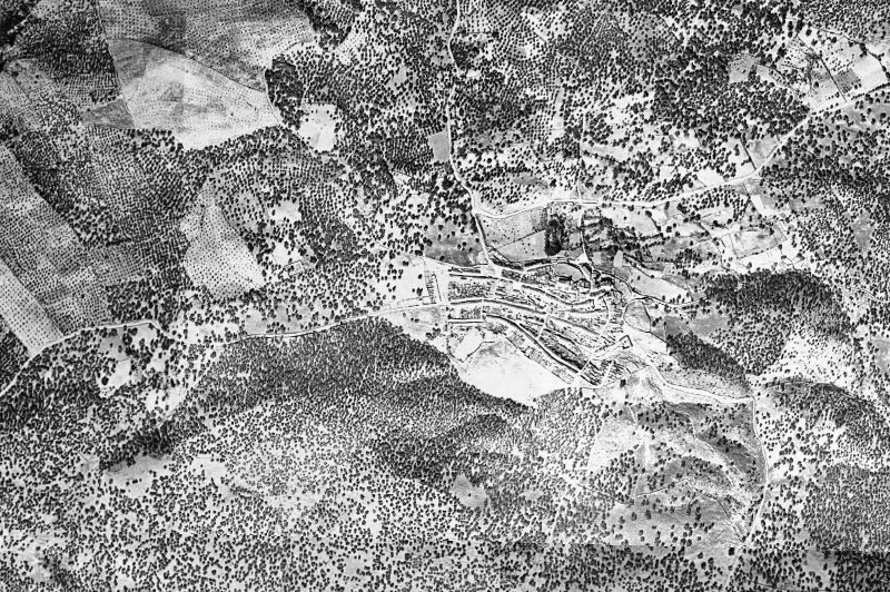 Ortofoto de 1956-1957 del núcleo de Hinojales