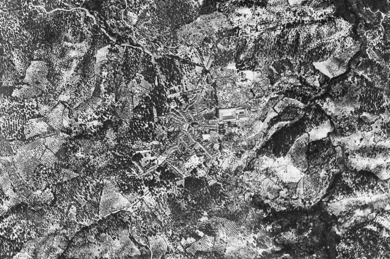 Ortofoto de 1956-1957 del núcleo de Jabugo