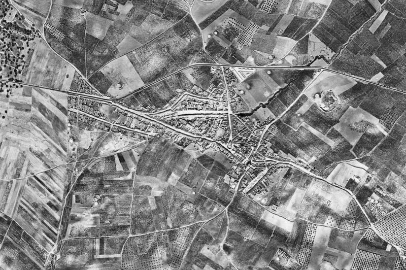 Ortofoto de 1956-1957 del núcleo de Manzanilla