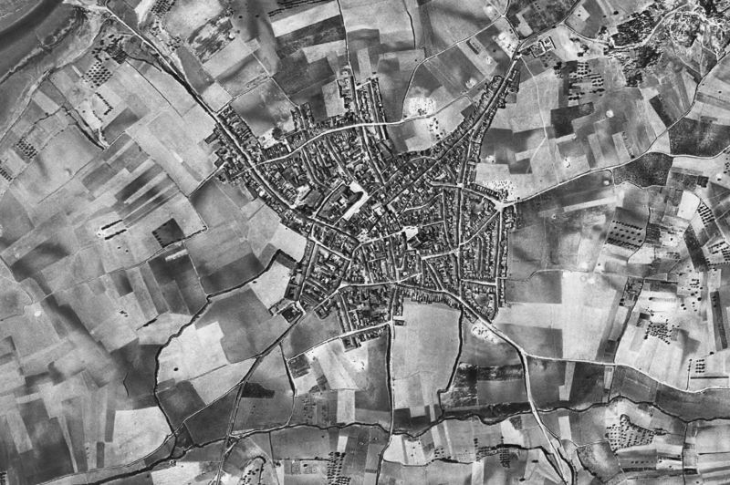 Ortofoto de 1956-1957 del núcleo de Moguer