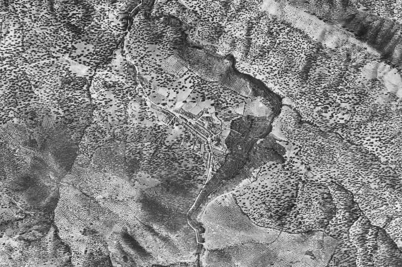 Ortofoto de 1956-1957 del núcleo de La Nava