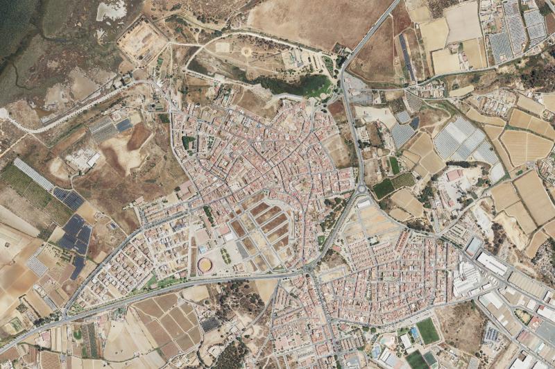 Ortofoto actual del núcleo de Palos de la Frontera