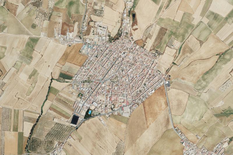 Ortofoto actual del núcleo de Paterna del Campo