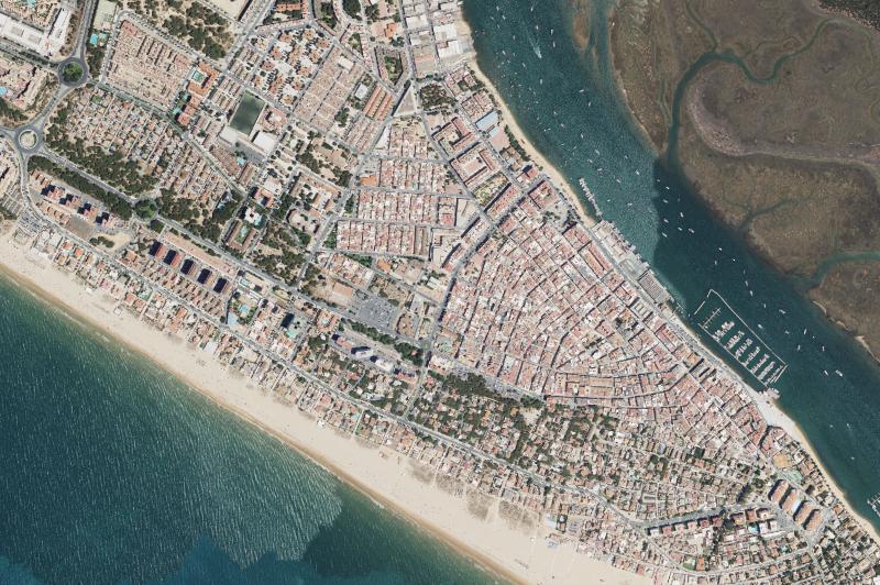 Ortofoto actual del núcleo de Punta Umbría