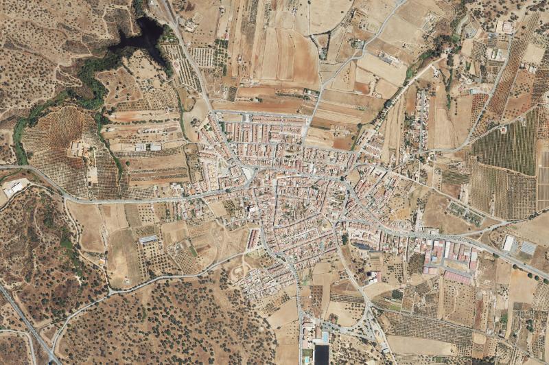 Ortofoto actual del núcleo de San Bartolomé de la Torre