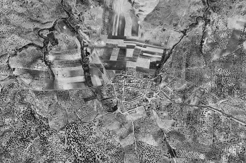 Ortofoto de 1956-1957 del núcleo de San Bartolomé de la Torre