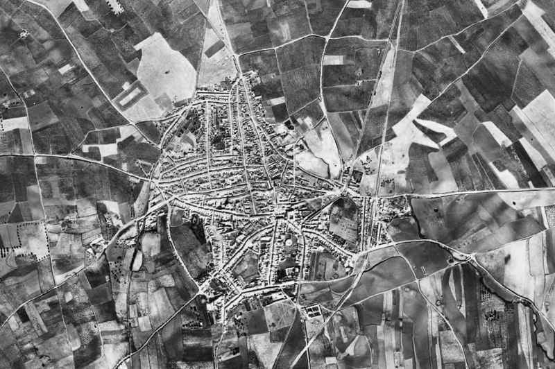 Ortofoto de 1956-1957 del núcleo de Trigueros