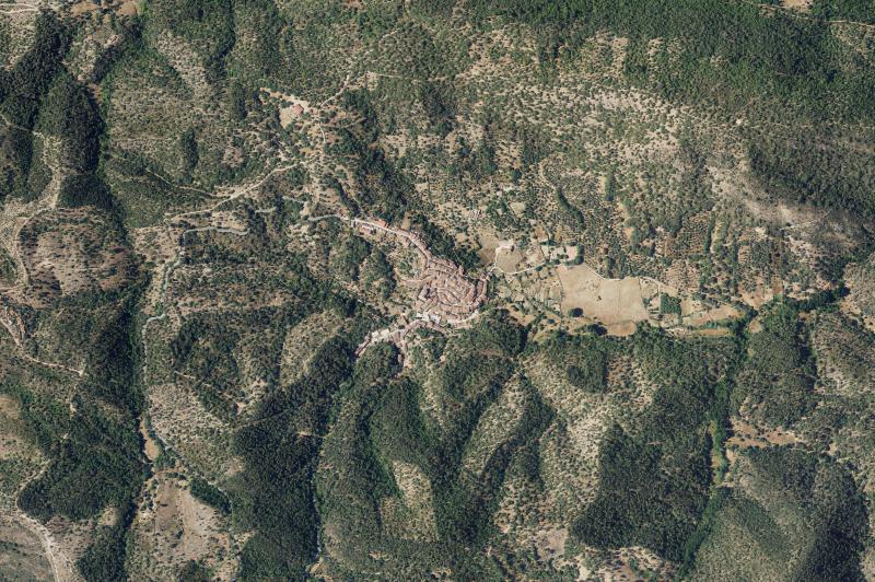 Ortofoto actual del núcleo de Valdelarco
