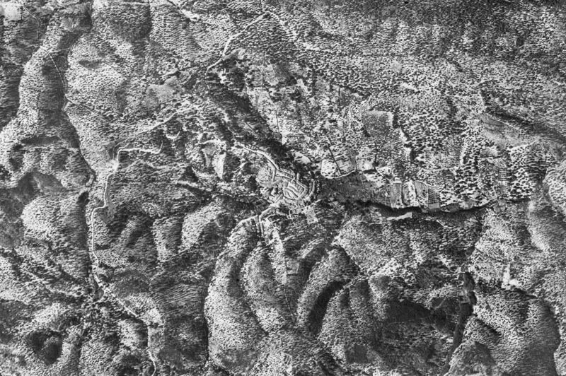 Ortofoto de 1956-1957 del núcleo de Valdelarco