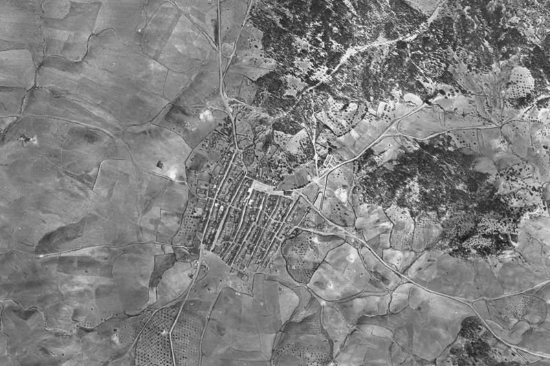Ortofoto de 1956-1957 del núcleo de Villablanca