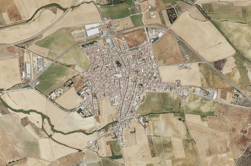 Ortofoto actual del núcleo de Villalba del Alcor