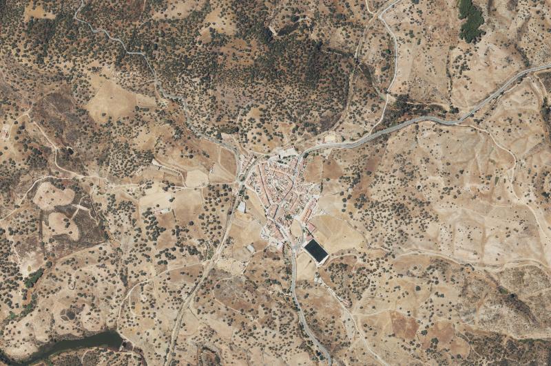 Ortofoto actual del núcleo de Villanueva de las Cruces