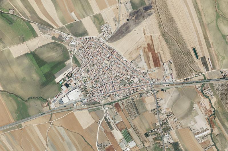Ortofoto actual del núcleo de Villarrasa
