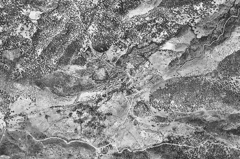 Ortofoto de 1956-1957 del núcleo de Zufre