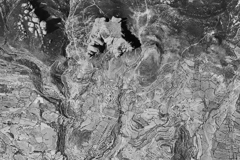 Ortofoto de 1956-1957 del núcleo de Agüero