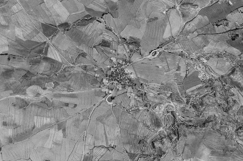 Ortofoto de 1956-1957 del núcleo de Albero Alto