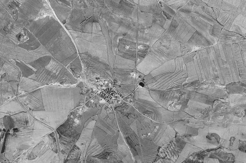 Ortofoto de 1956-1957 del núcleo de Albero Bajo