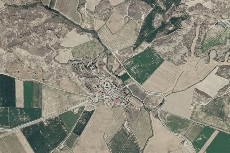 Ortofoto actual del núcleo de Alberuela de Tubo