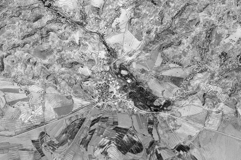 Ortofoto de 1956-1957 del núcleo de Alberuela de Tubo