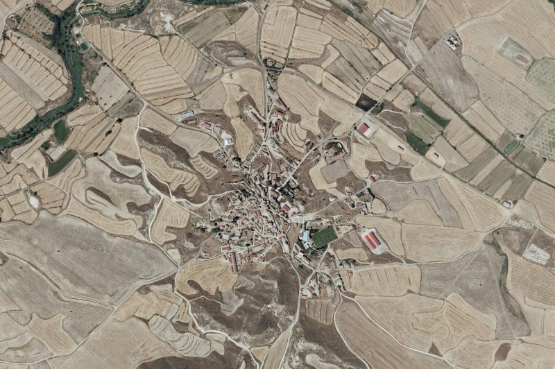 Ortofoto actual del núcleo de Alcalá de Gurrea