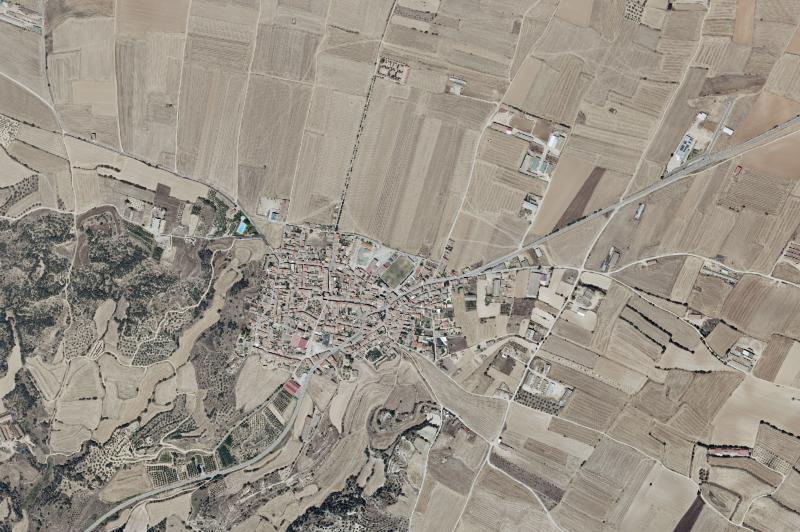 Ortofoto actual del núcleo de Alcampell